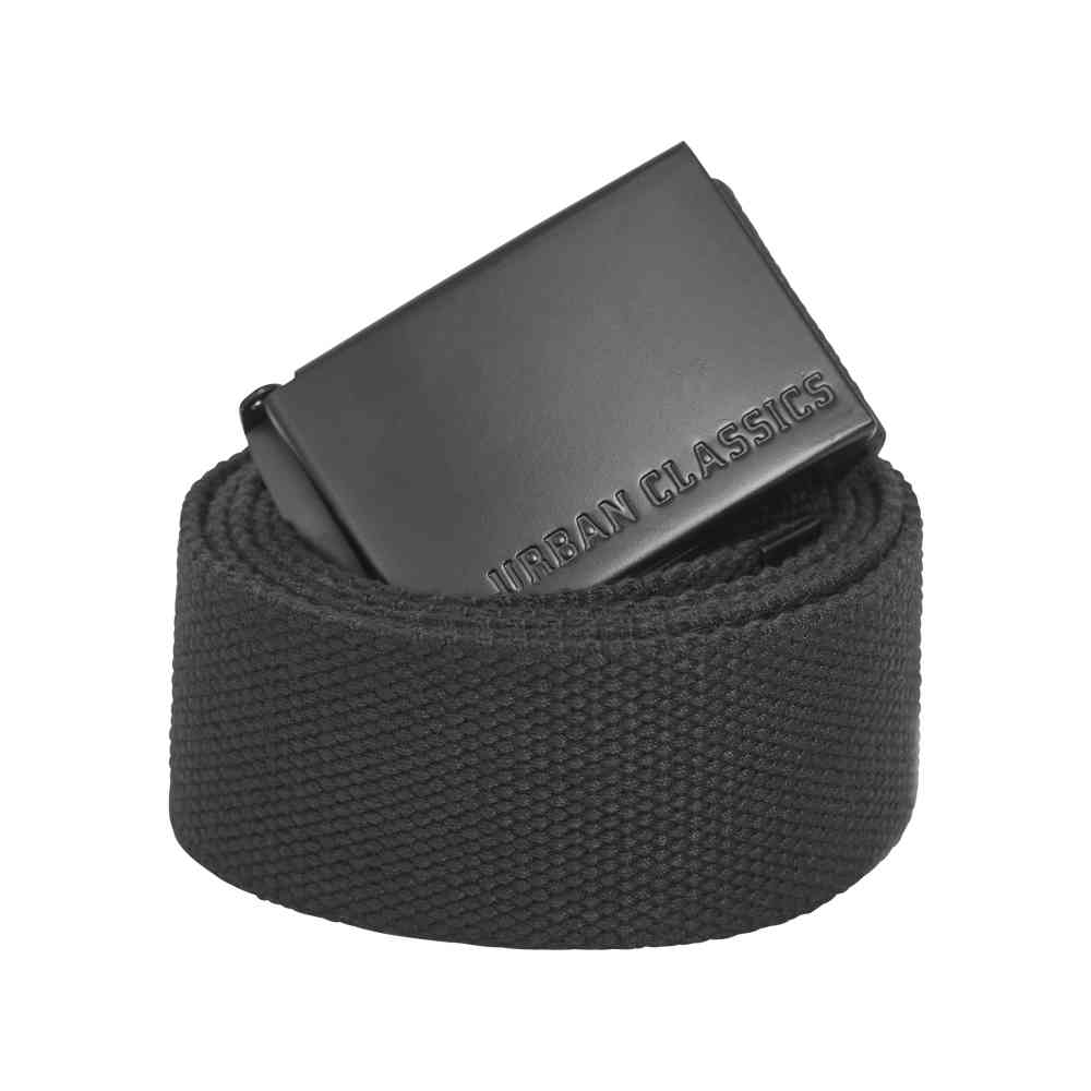 Urban Classics - Canvas Belts black/black one size Ceinture en toile - Noir